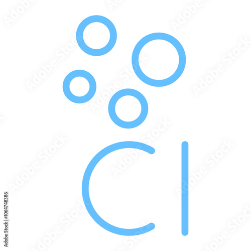 Chlorine icon vector image. Can be used for Laundry.
