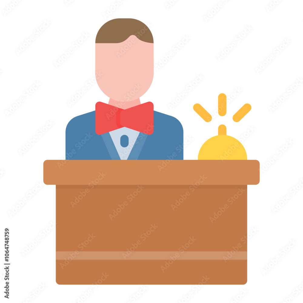 Reception icon vector image. Can be used for Laundry. Reception icon vector image. Can be used for Laundry.