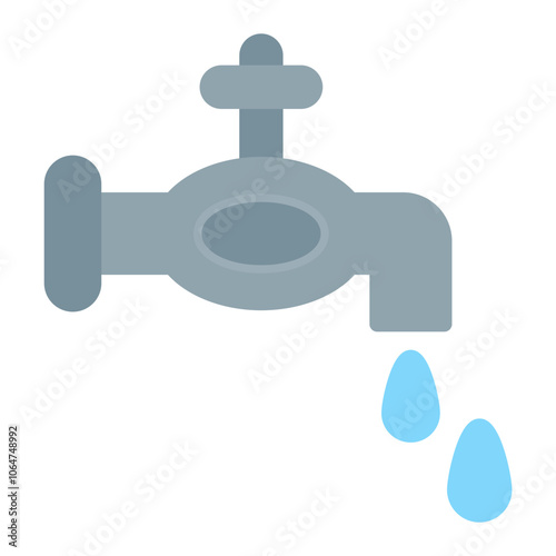 Water Tap icon vector image. Can be used for Laundry. photo