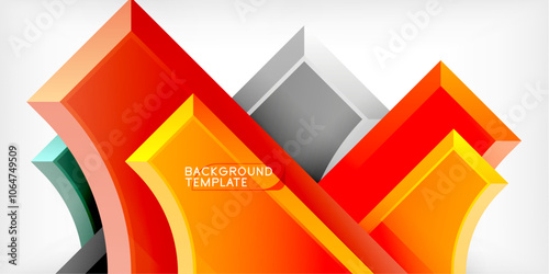 Square, arrow shapes with round elements Vector Illustration For Wallpaper, Banner, Background, Card, Book Illustration, landing page