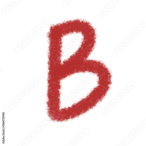 Red letter B illustration 