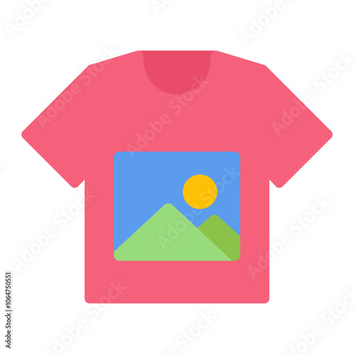 Shirt Print icon vector image. Can be used for Printing.