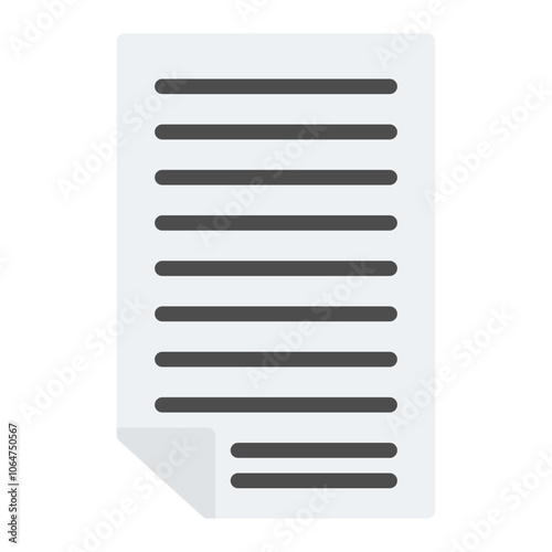 Sheet Of Paper icon vector image. Can be used for Printing.