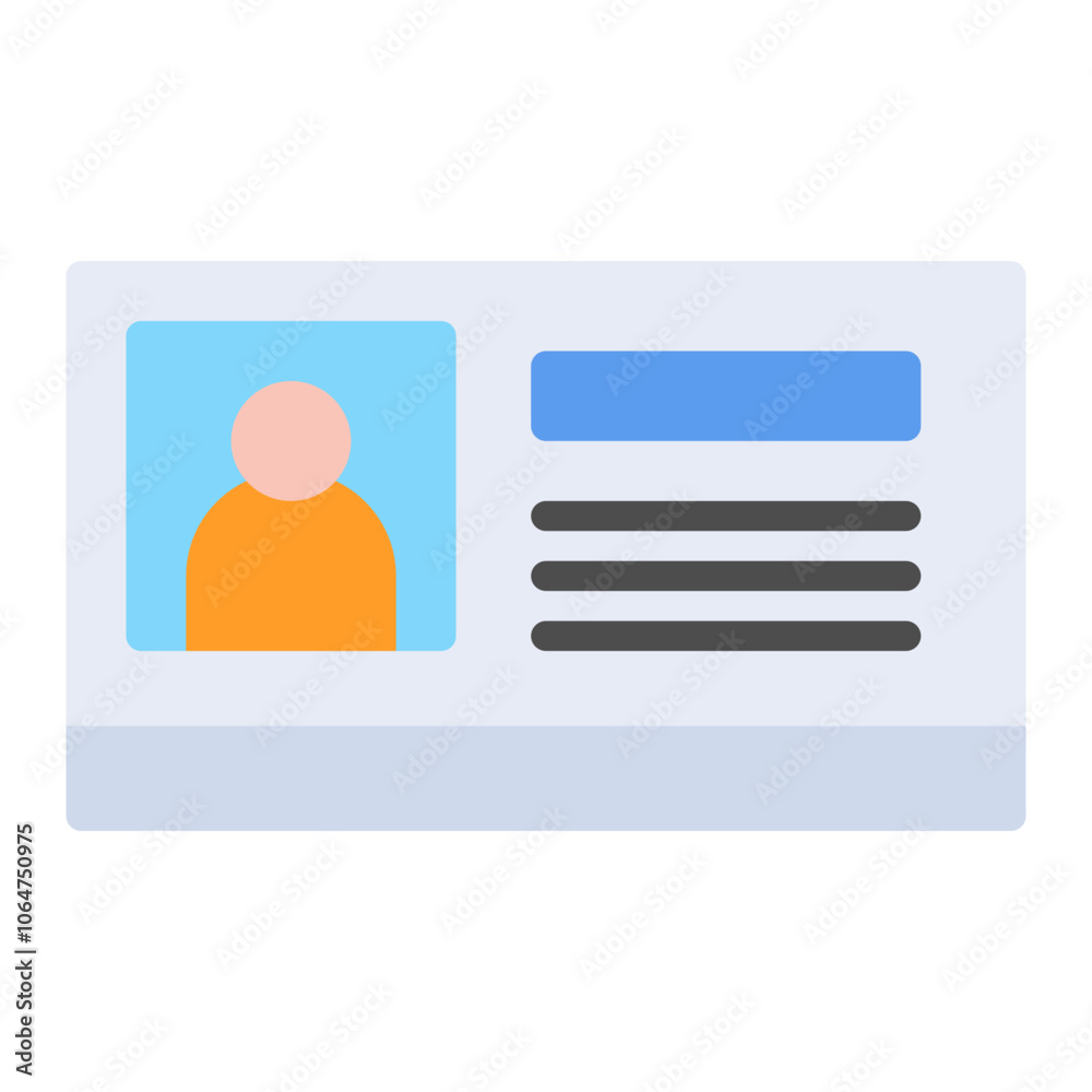 Member Card icon vector image. Can be used for Railway. Member Card icon vector image. Can be used for Railway.