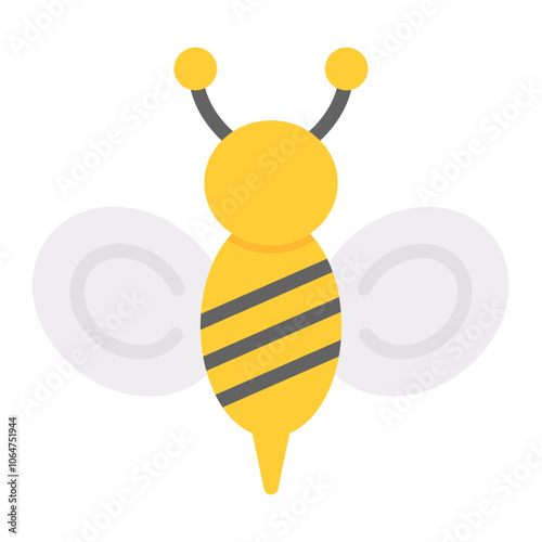 Honeybee icon vector image. Can be used for Carnival.