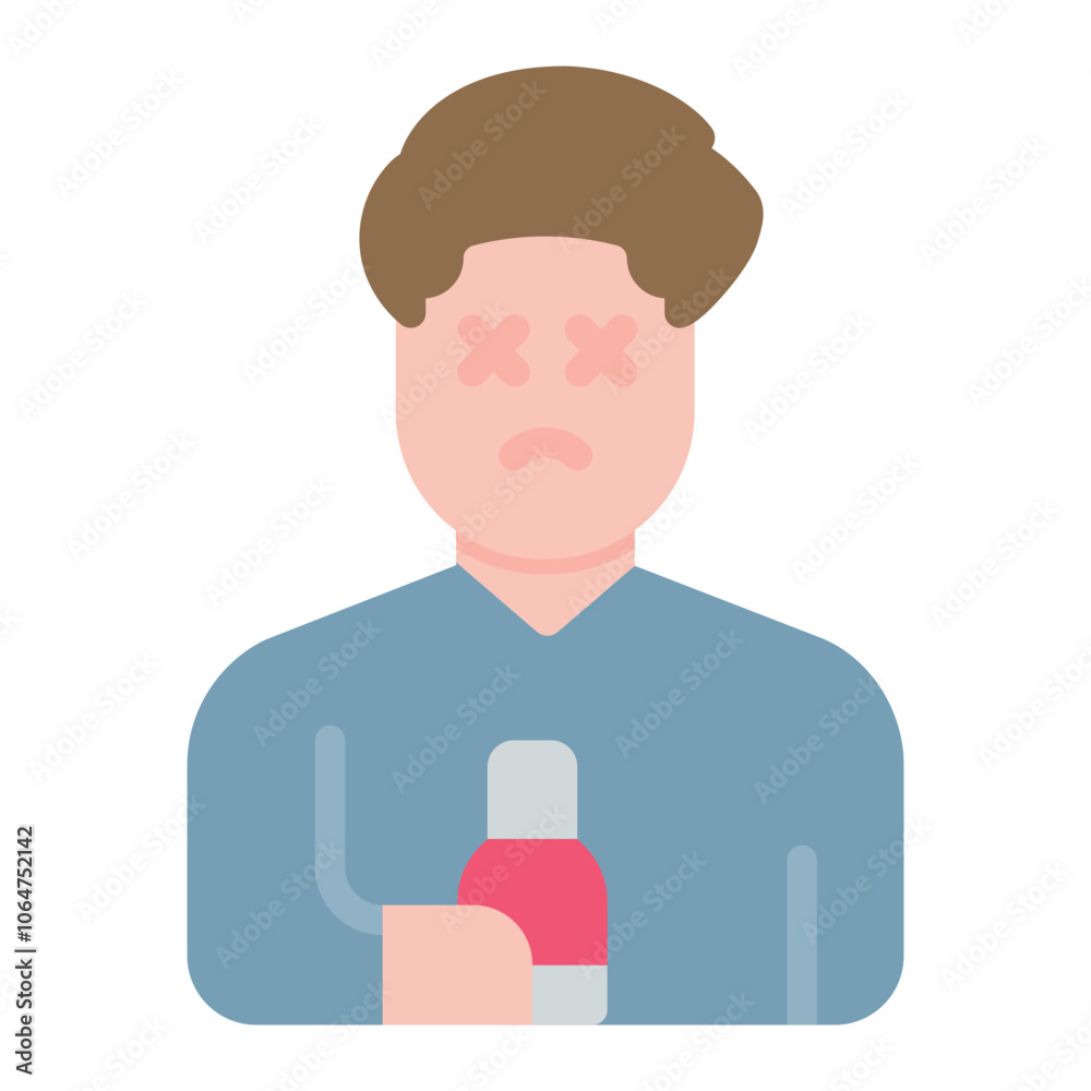 Alcoholic icon vector image. Can be used for Homeless.