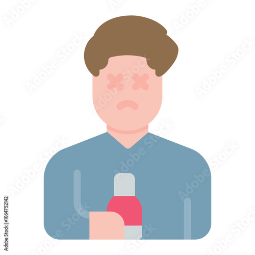 Alcoholic icon vector image. Can be used for Homeless.