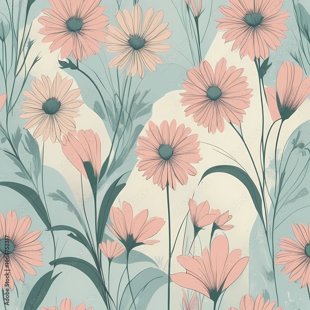 seamless pattern with flowers seamless pattern with flowers