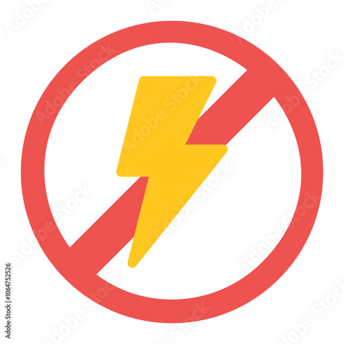 No Electricity icon vector image. Can be used for Homeless.