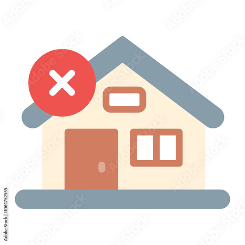 No House icon vector image. Can be used for Homeless.