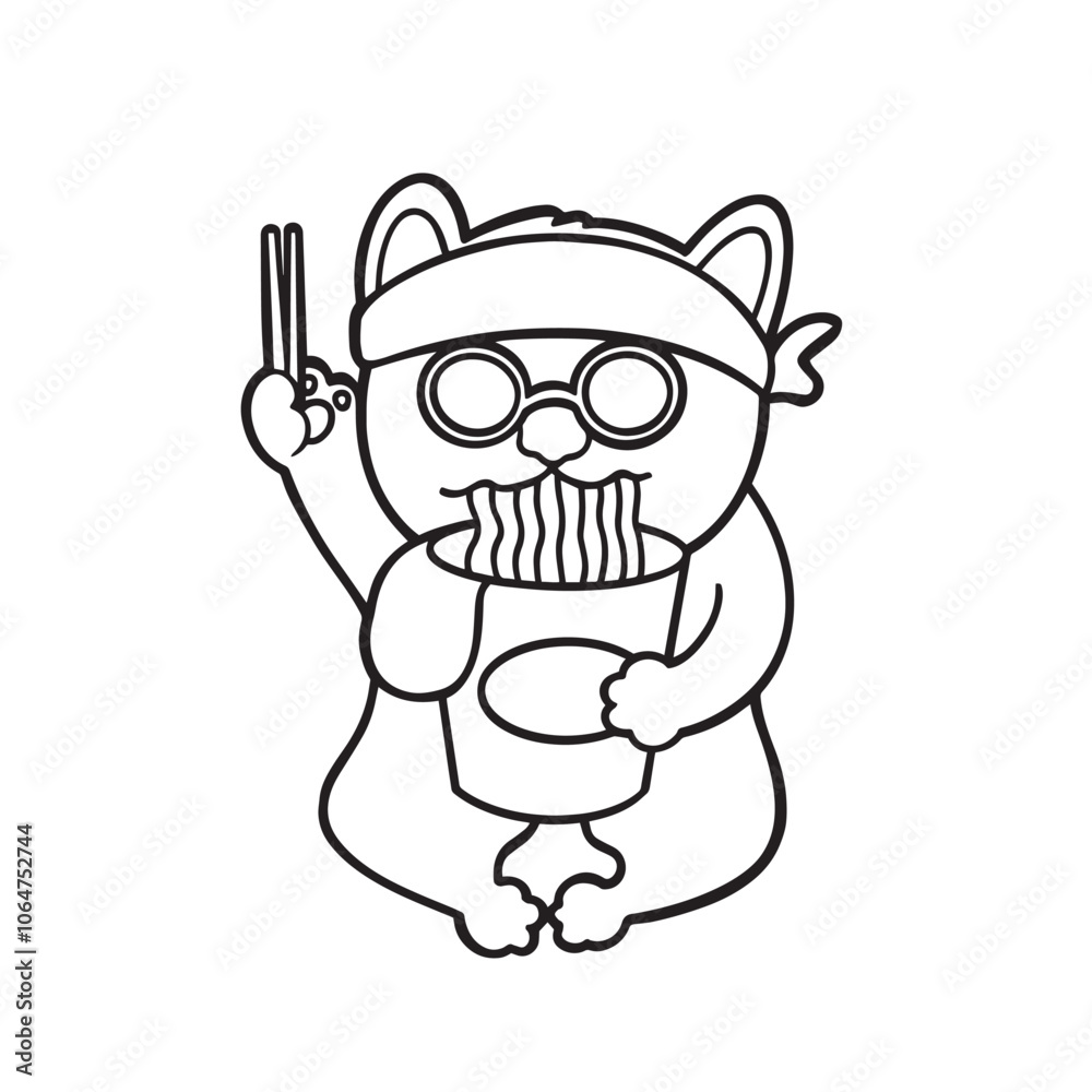 Ramen Cat Icon Clipart T-shirt Transparent Vector Cute Illustration Ramen Cat Icon Clipart T-shirt Transparent Vector Cute Illustration