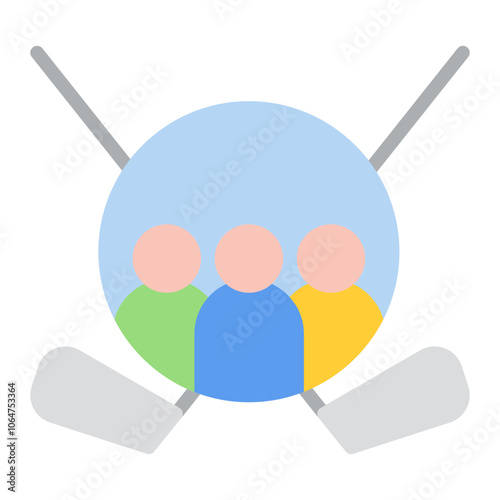 Group Golf icon vector image. Can be used for Golf.