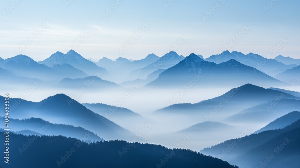 Mountains covered in foggy smog instead of mist losing their natural beauty smoky mountains from pollution protect natural landscapes concept Mountains covered in foggy smog instead of mist losing their natural beauty smoky mountains from pollution protect natural landscapes concept