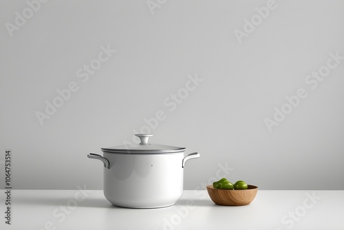 Professional Chef Cooking Isolated on White Background Generative AI illustration