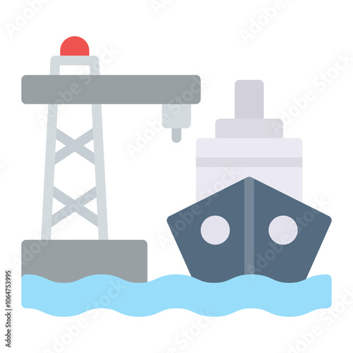 Port icon vector image. Can be used for Supply Chain.