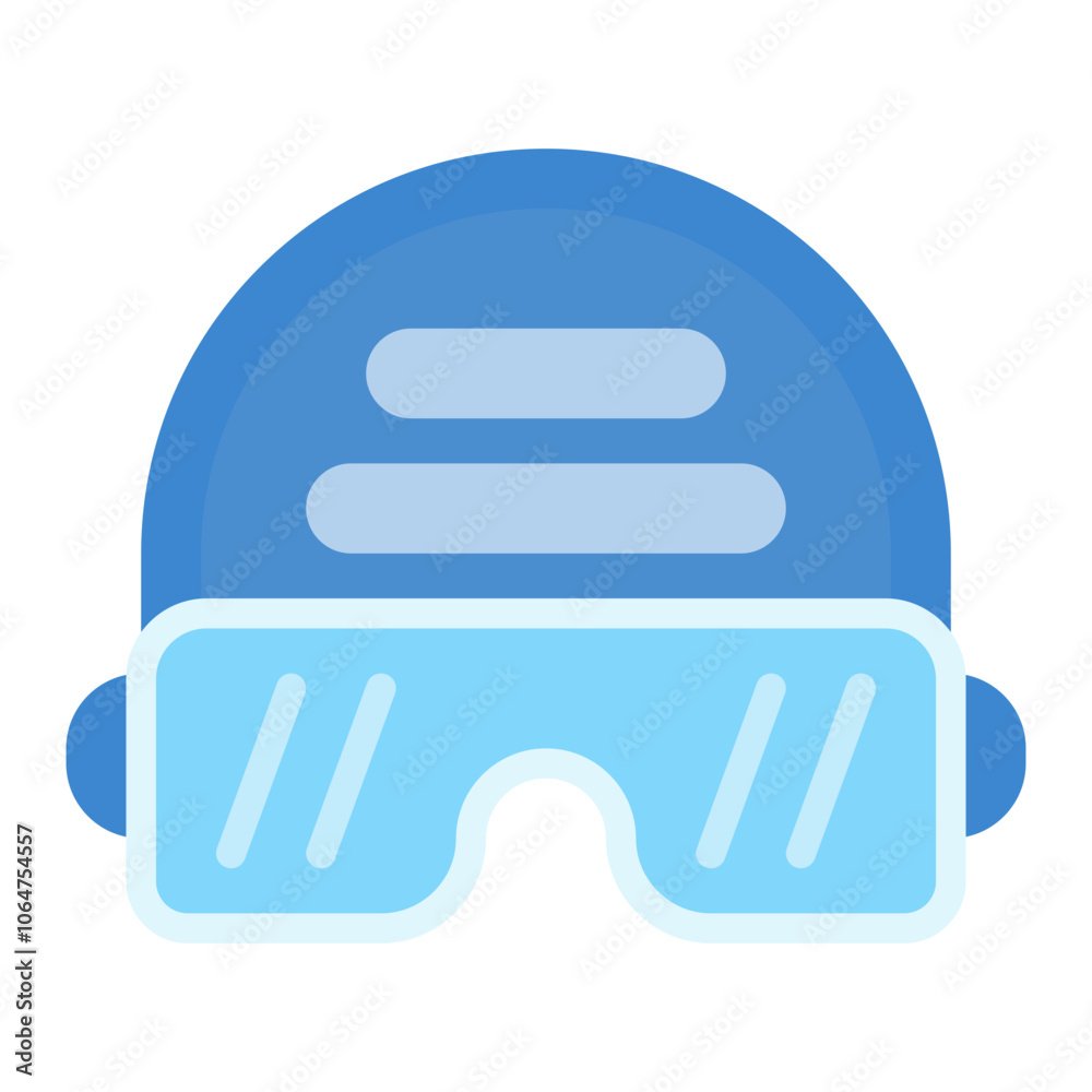 Ski Helmet icon vector image. Can be used for Ski Resort. Ski Helmet icon vector image. Can be used for Ski Resort.
