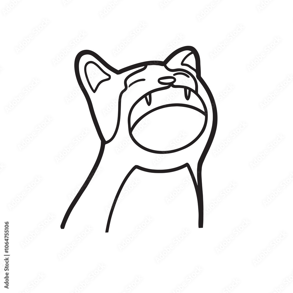 Scream Cat Meme Icon Clipart T-shirt Transparent Vector Cute Illustration Scream Cat Meme Icon Clipart T-shirt Transparent Vector Cute Illustration