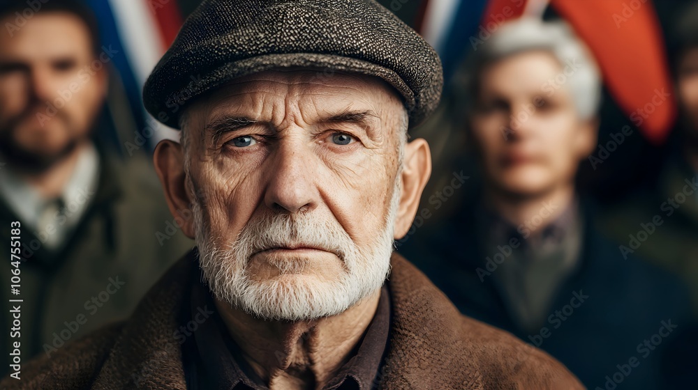 Portrait of Elderly Man in Historical Context Portrait of Elderly Man in Historical Context