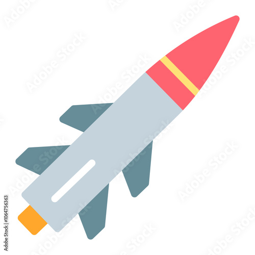 Missile icon vector image. Can be used for Shooting.