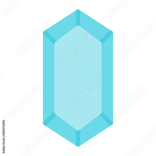 Gem icon vector image. Can be used for Fairytale.