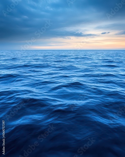 Wallpaper Mural Mesmerizing vast open ocean reflecting twilight hues in a scene of ultimate tranquility and beauty. Torontodigital.ca