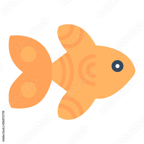 Goldfish icon vector image. Can be used for Veterinary.