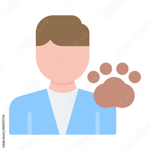 Male Vet icon vector image. Can be used for Veterinary.