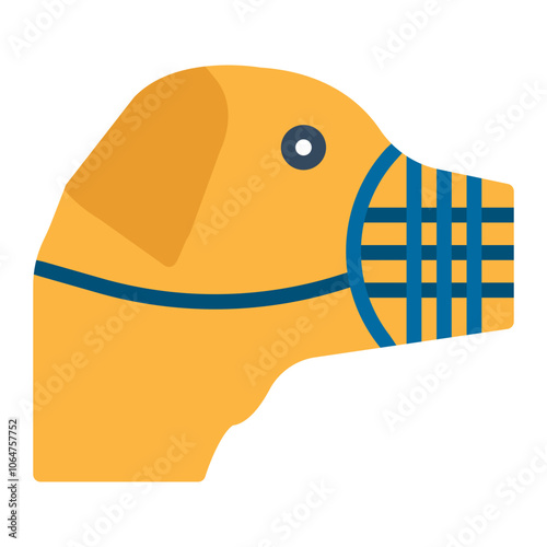Muzzle icon vector image. Can be used for Veterinary.