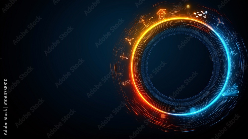 Circular Icon for Net Zero Concept Circular Icon for Net Zero Concept