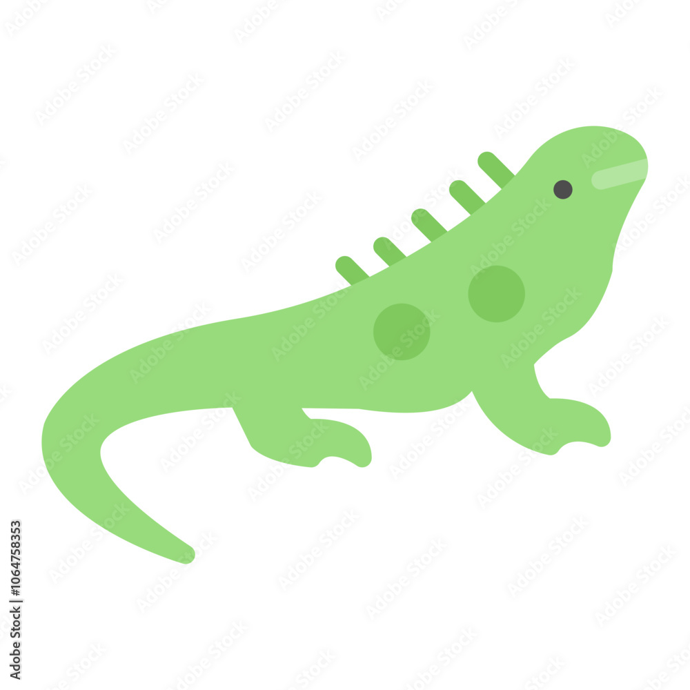 Obraz premium Iguana icon vector image. Can be used for Rainforest.