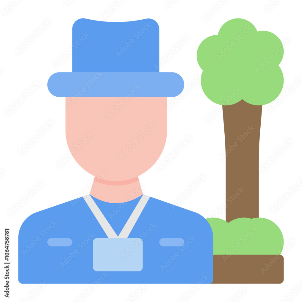 Rainforest Guide Male icon vector image. Can be used for Rainforest. Rainforest Guide Male icon vector image. Can be used for Rainforest.