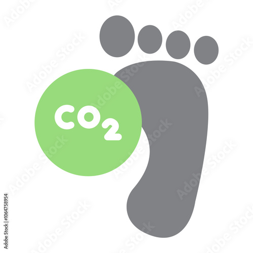 Carbon Footprint icon vector image. Can be used for Global Warming.