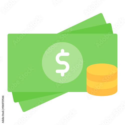 Cash icon vector image. Can be used for Crisis Mangement.