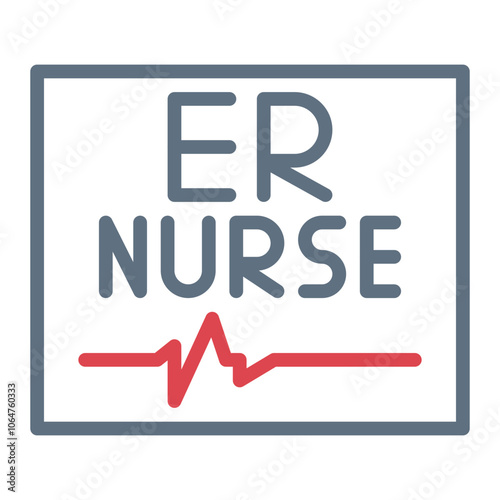 ER Nurse icon vector image. Can be used for Nursing.