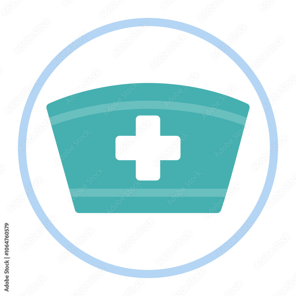 Fototapeta premium Nurses Hat icon vector image. Can be used for Nursing.