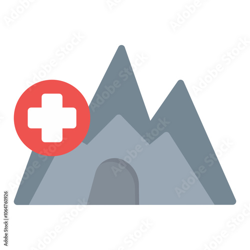 Cave Rescue icon vector image. Can be used for Public Services.
