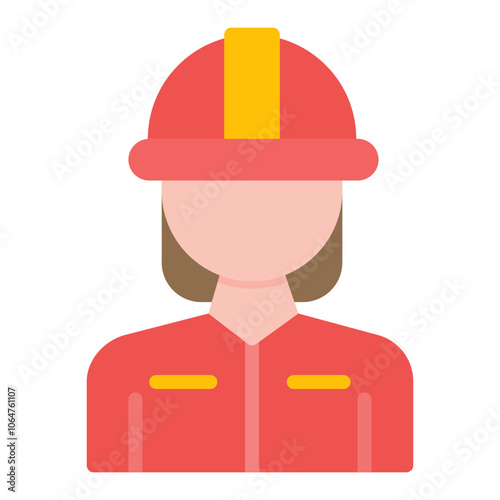 Firefighter Female icon vector image. Can be used for Public Services.