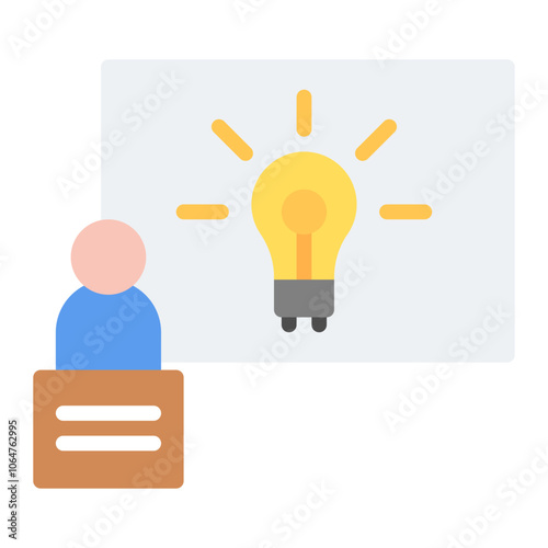 Pitching Event icon vector image. Can be used for Coworking Space.