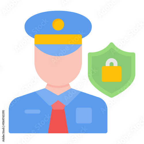 Data Protection Officer icon vector image. Can be used for Compliance And Regulation.