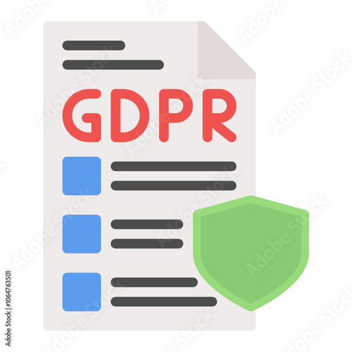 GDPR Policy icon vector image. Can be used for Compliance And Regulation.
