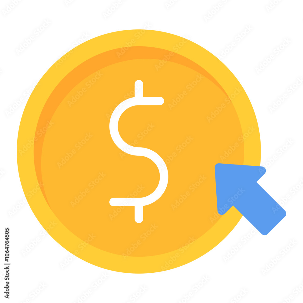 Cost Per Click icon vector image. Can be used for Video Blog. Cost Per Click icon vector image. Can be used for Video Blog.
