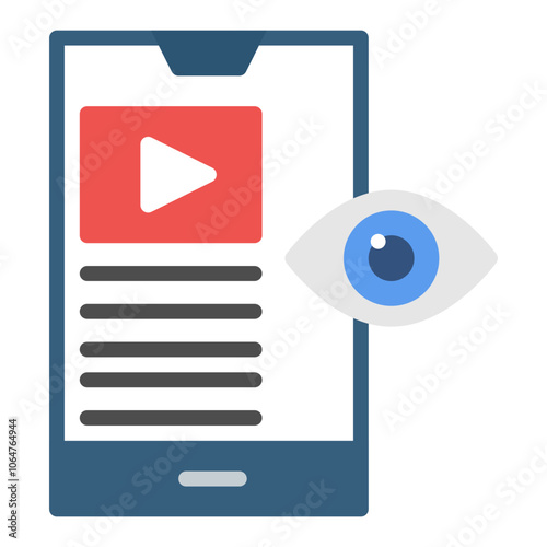 Views icon vector image. Can be used for Video Blog.
