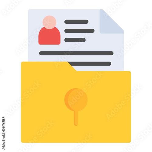 Dossier icon vector image. Can be used for Documents And Files.
