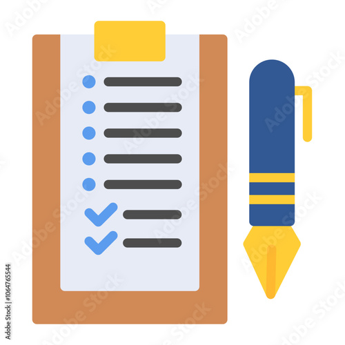 Summary List icon vector image. Can be used for Documents And Files.