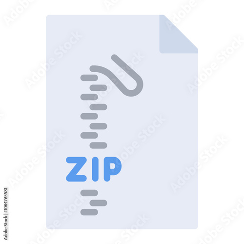 Zip icon vector image. Can be used for Documents And Files.
