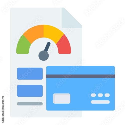 Credit Score icon vector image. Can be used for Credit And Loan.