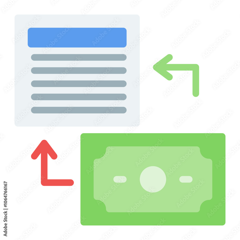 Invoice Factoring icon vector image. Can be used for Credit And Loan.