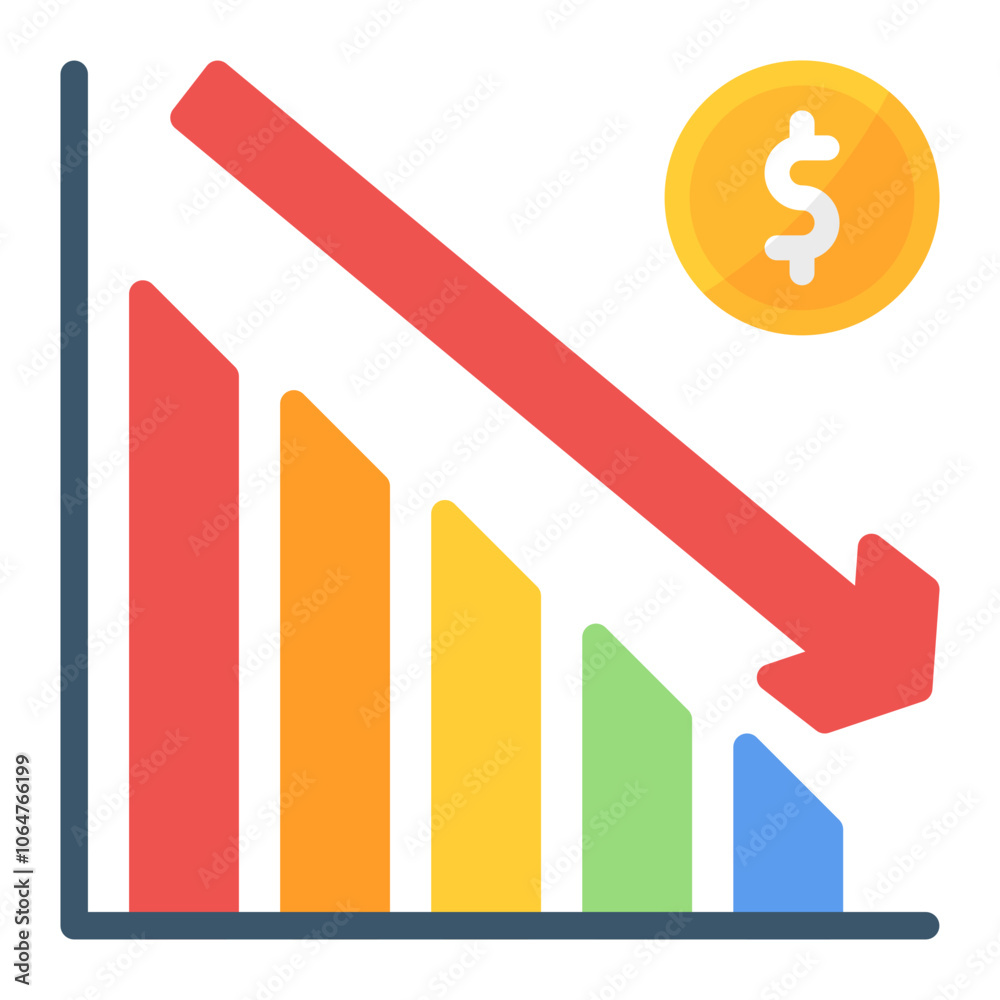 Loss icon vector image. Can be used for Credit And Loan. Loss icon vector image. Can be used for Credit And Loan.