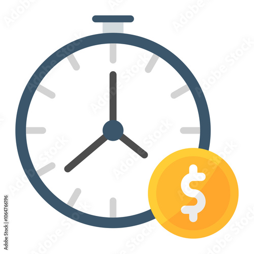 Long Term Debt icon vector image. Can be used for Credit And Loan.