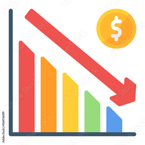 Loss icon vector image. Can be used for Credit And Loan.